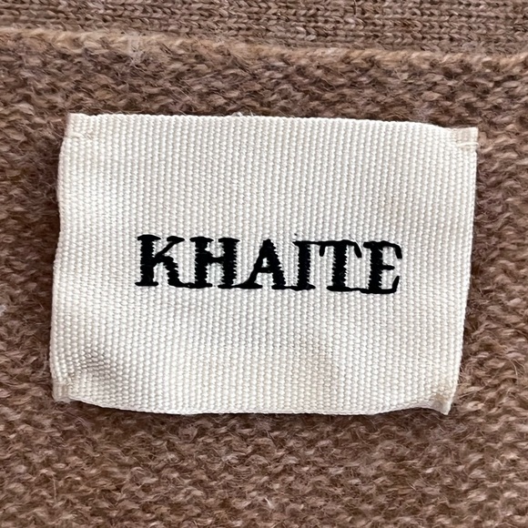 KHAITE Amelia Camel 100% Cashmere Sz S Cardigan - Picture 14 of 15